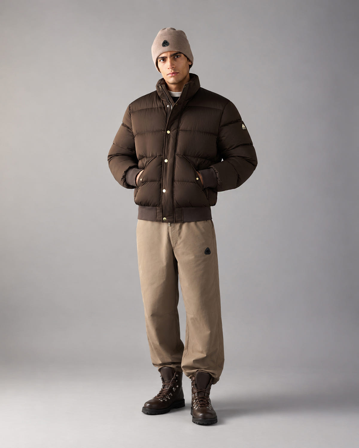 NORTHBOUND FOX FUR & DOWN BOMBER-ESPRESSO
