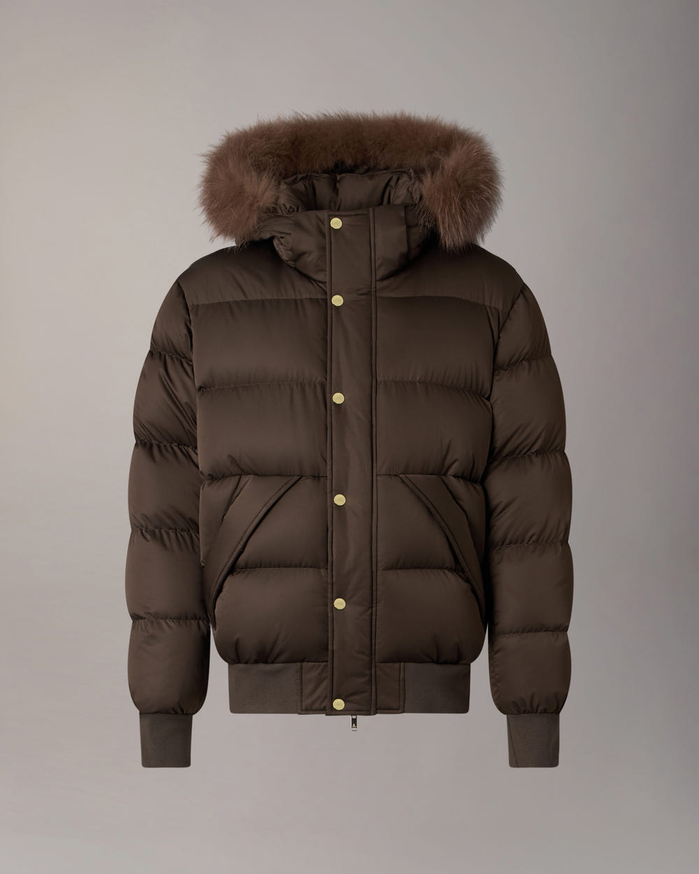 NORTHBOUND FOX FUR & DOWN BOMBER-ESPRESSO