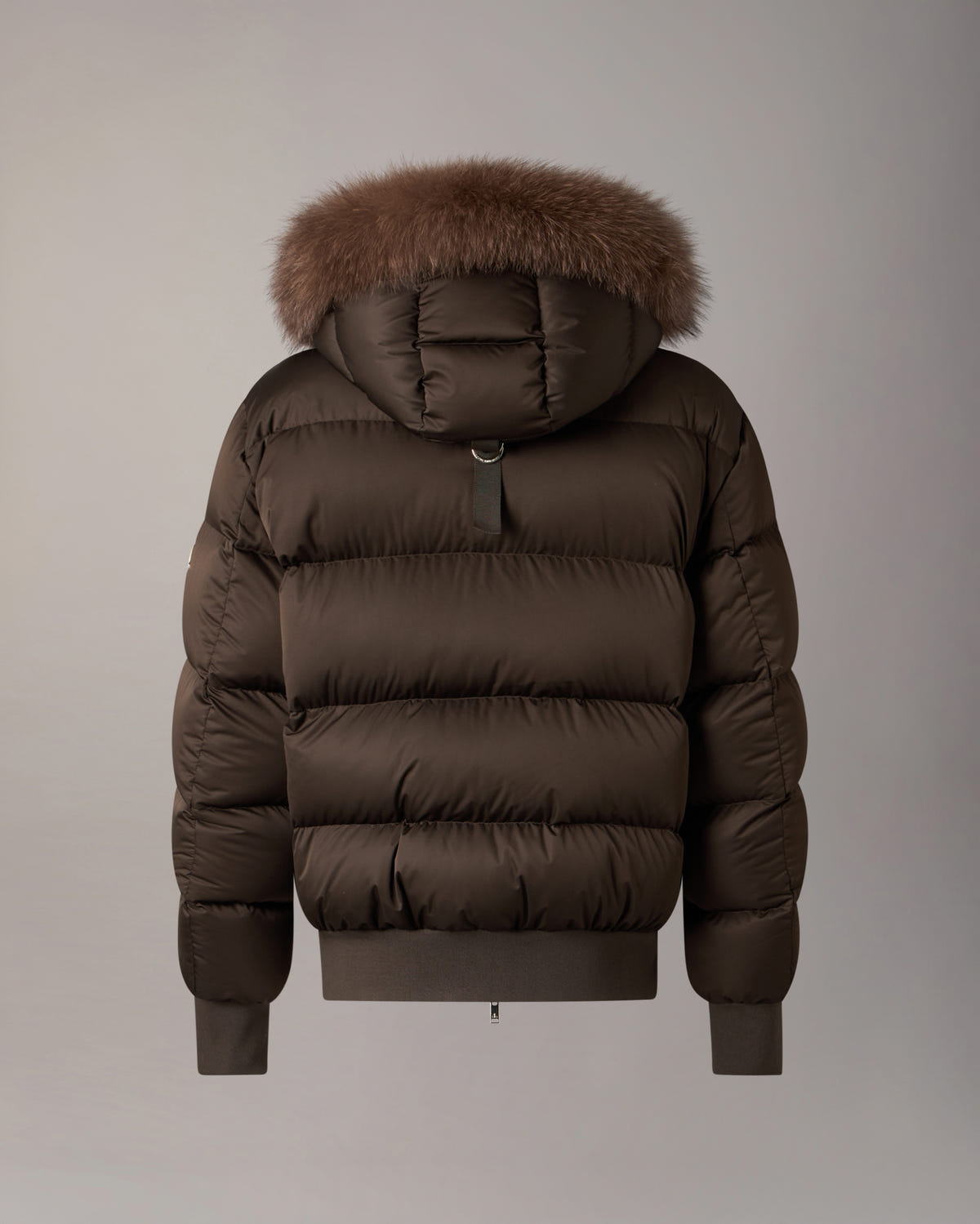NORTHBOUND FOX FUR & DOWN BOMBER-ESPRESSO