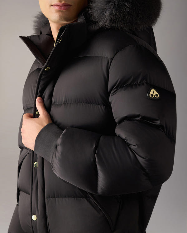 NORTHBOUND FOX FUR & DOWN BOMBER-BLACK