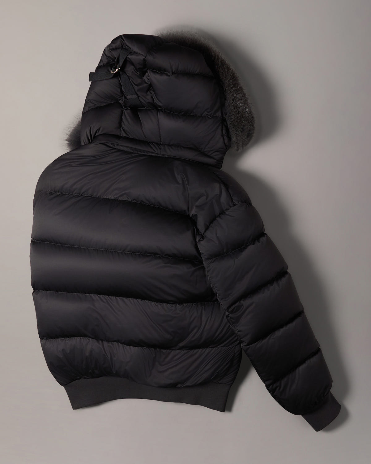 NORTHBOUND FOX FUR & DOWN BOMBER-BLACK