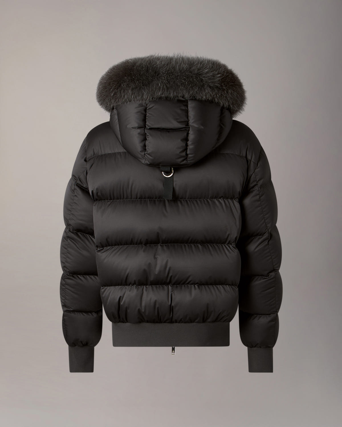 NORTHBOUND FOX FUR & DOWN BOMBER-BLACK