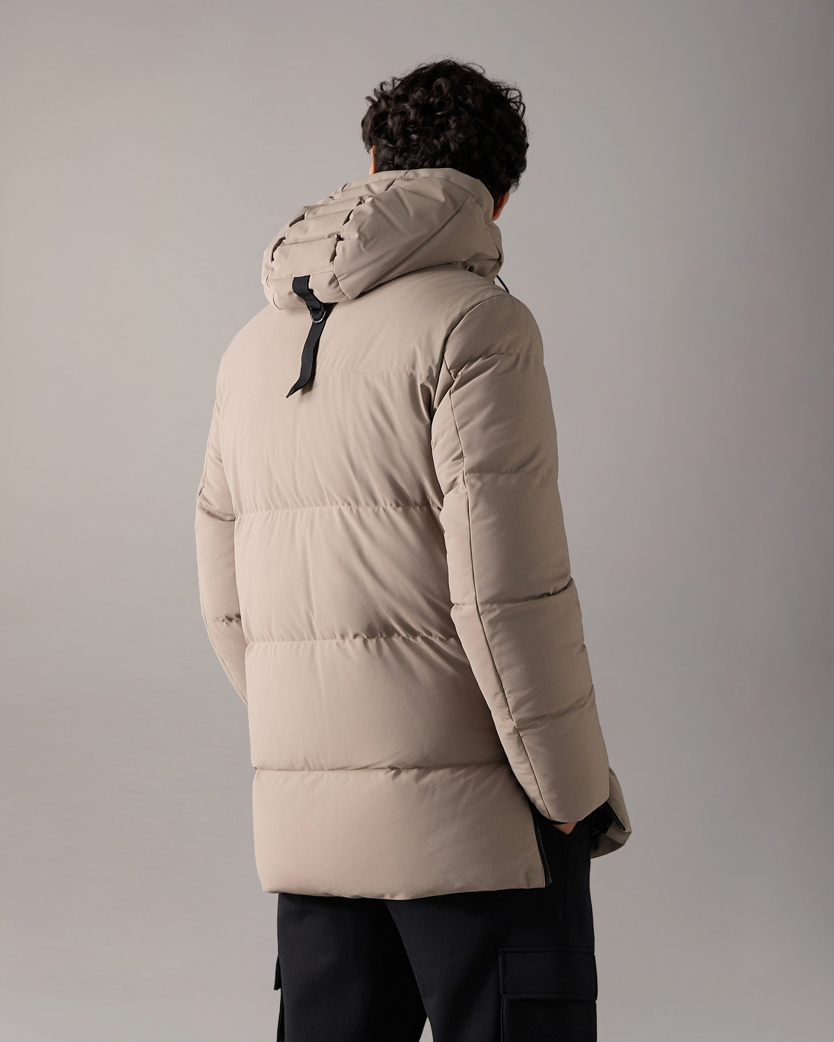 MANTEAU EN DUVET SOHO 3Q-CENDRÉ
