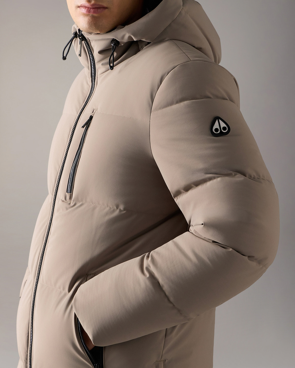 MANTEAU EN DUVET SOHO 3Q-CENDRÉ
