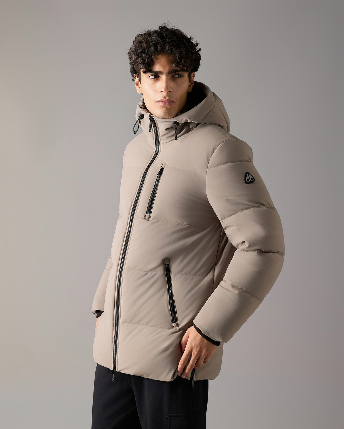 MANTEAU EN DUVET SOHO 3Q-CENDRÉ