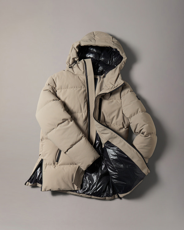 MANTEAU EN DUVET SOHO 3Q-CENDRÉ