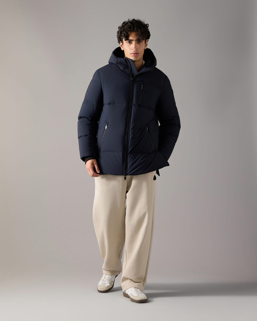 MANTEAU EN DUVET SOHO 3Q-BLEU MARINE