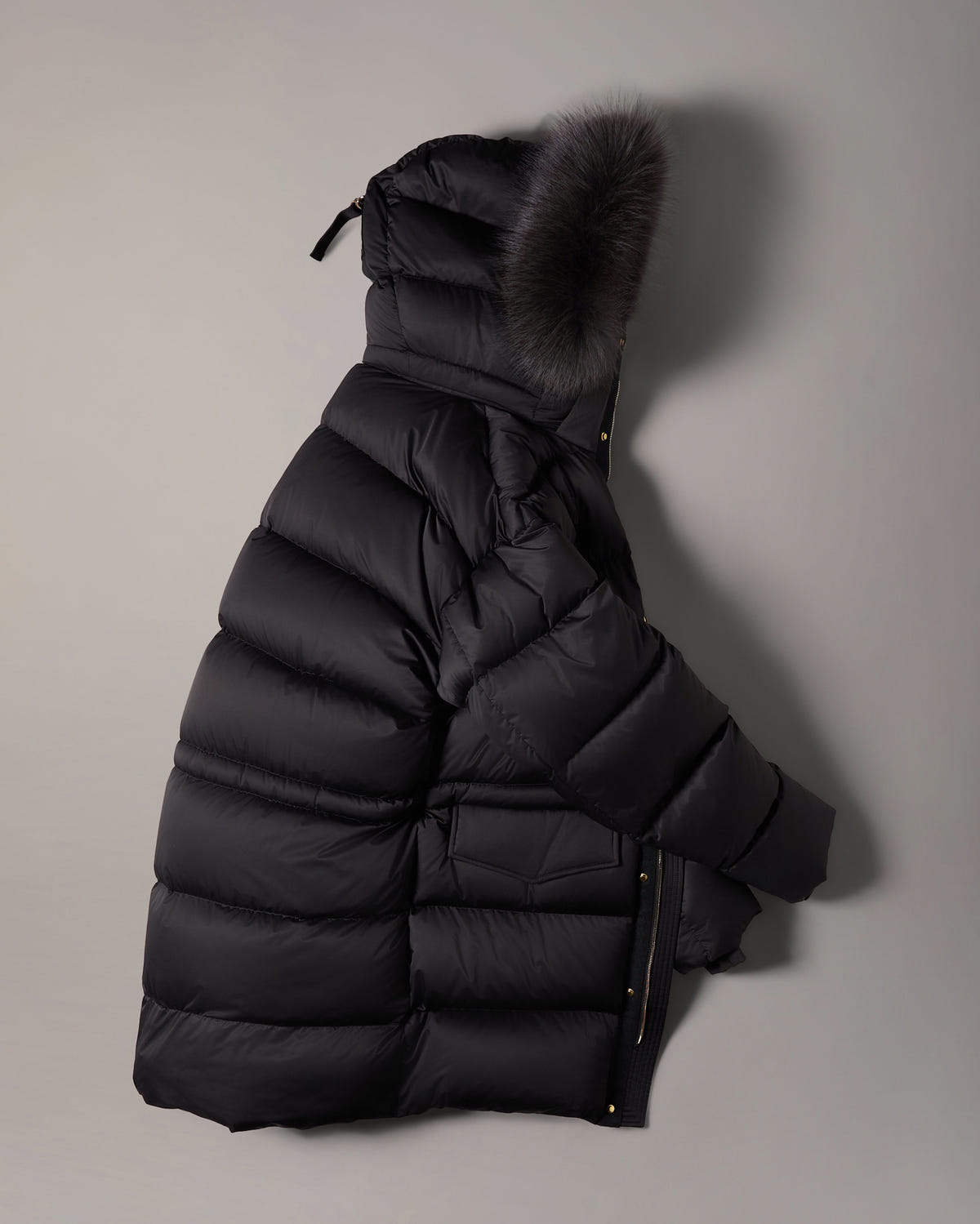 NORTHBOUND FOX FUR & DOWN 3Q-BLACK