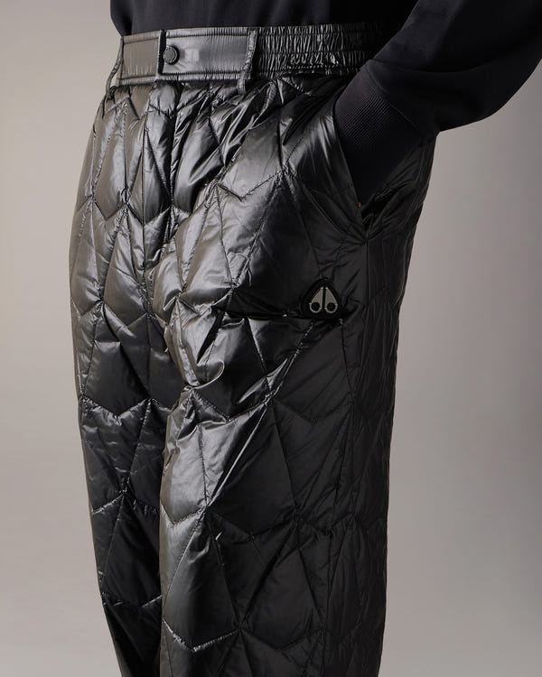 ICEBERG QUILT DOWN PANTS-BLACK