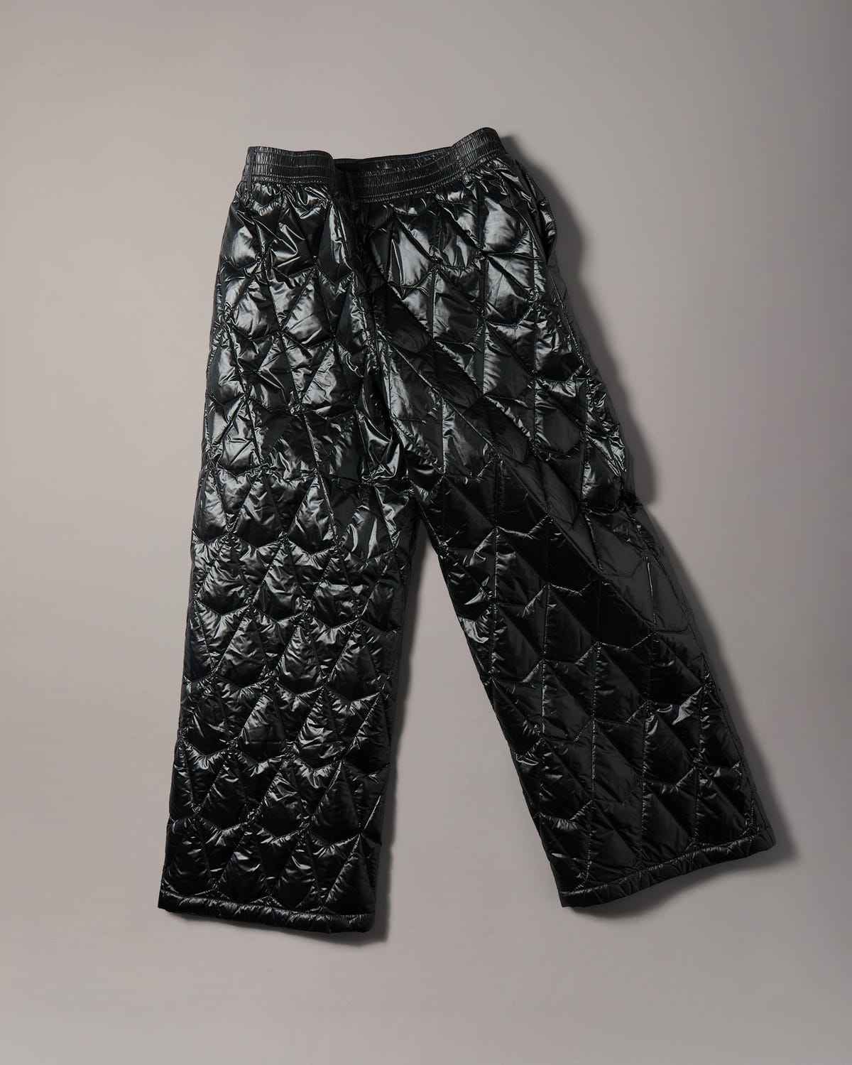ICEBERG QUILT DOWN PANTS-BLACK