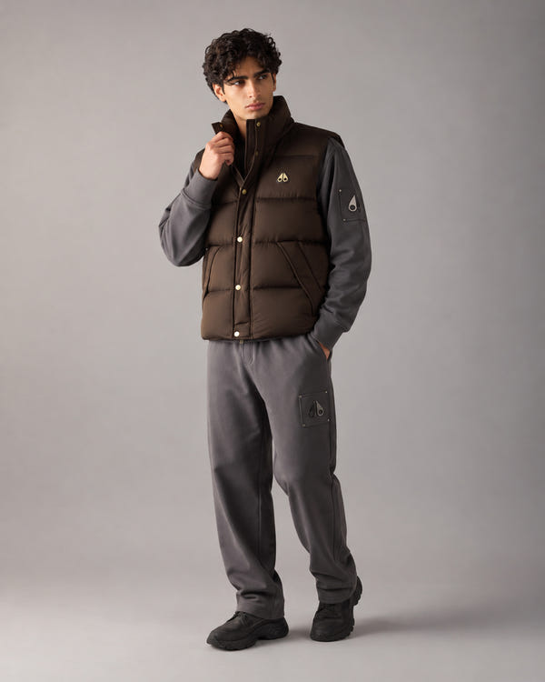 NORTHBOUND FOX FUR & DOWN VEST-ESPRESSO