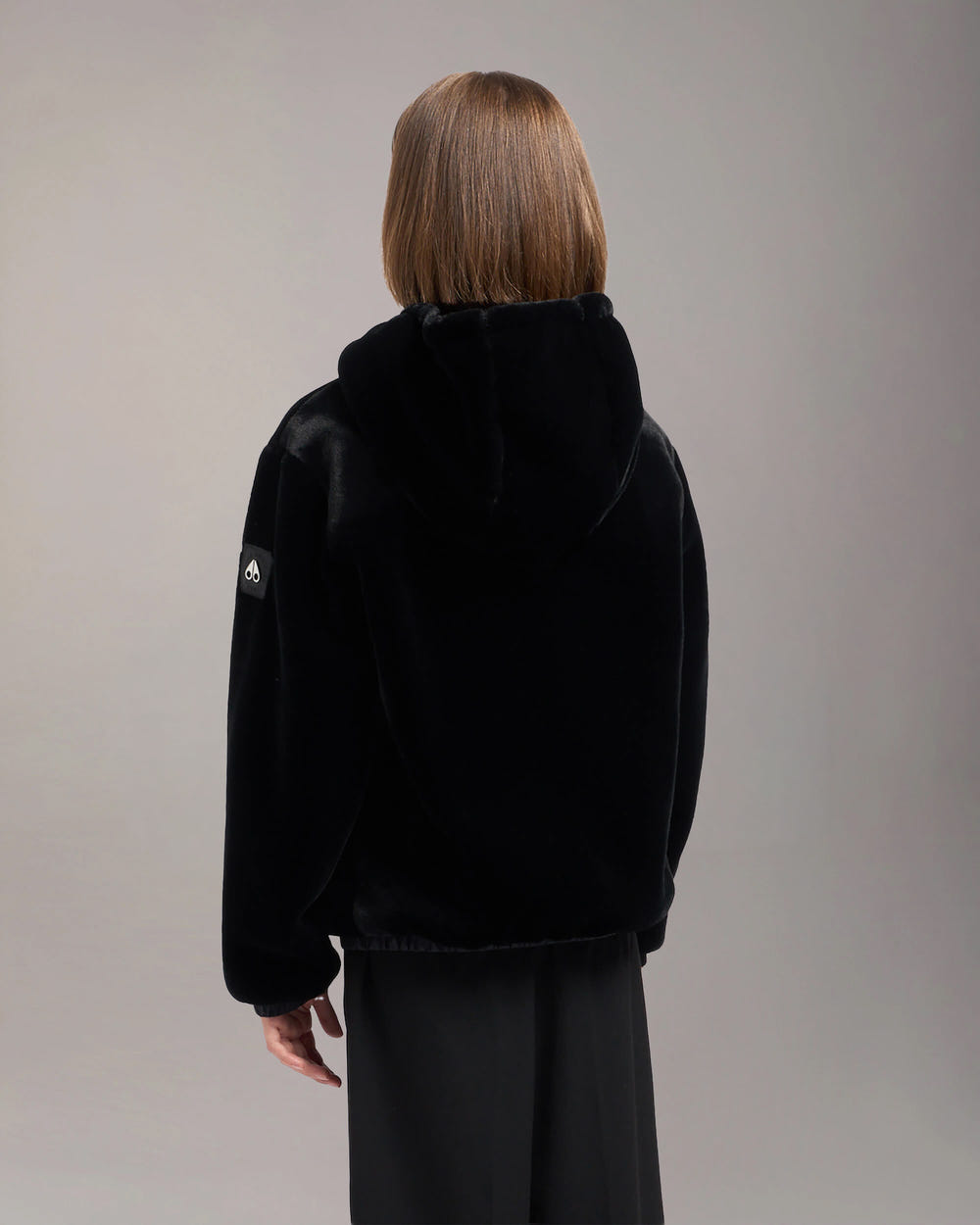 Moose Knuckles - M13US624 - Kids Simcoe Bunny Reversible Jacket - KIDS - Black / Shiny Black - Back