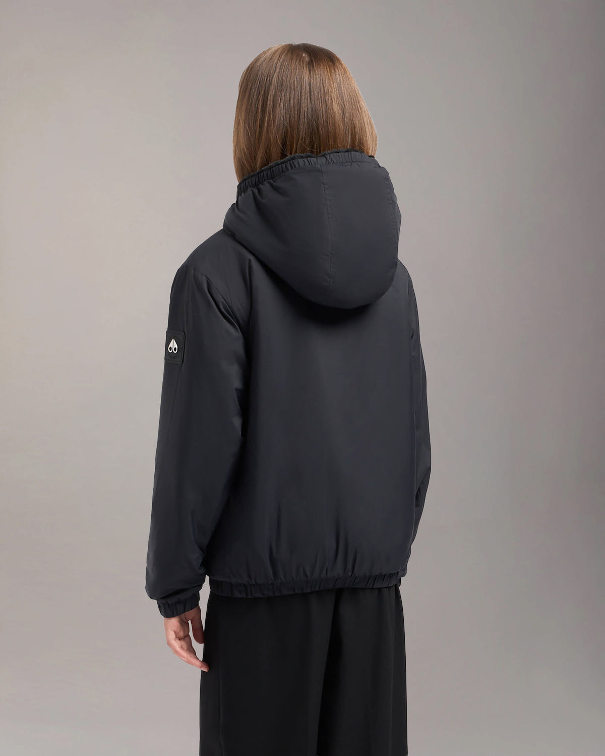 Moose Knuckles - M13US624 - Kids Simcoe Bunny Reversible Jacket - KIDS - Black / Shiny Black - Detail5