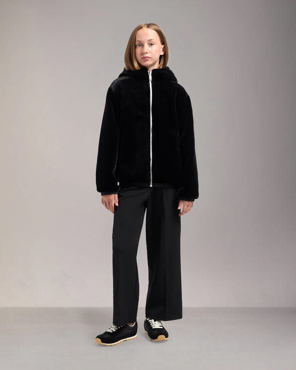 Moose Knuckles - M13US624 - Kids Simcoe Bunny Reversible Jacket - KIDS - Black / Shiny Black - Front