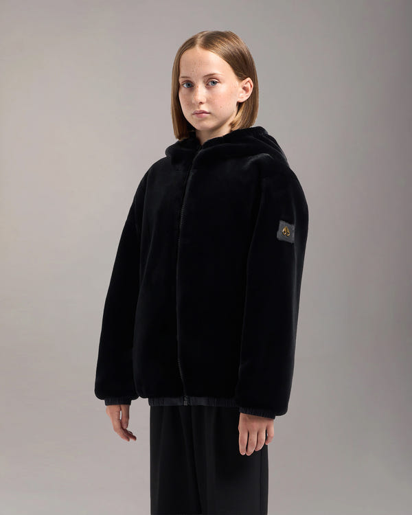 Moose Knuckles - M13US624G - Kids Gold Series Simcoe Bunny Reversible Jacket - KIDS - Black - Front