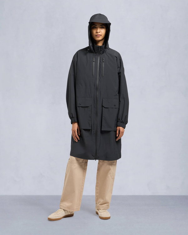 Moose Knuckles - M14LP204 - Nadia Long Rain Jacket - WOMENS - Black - Front Category