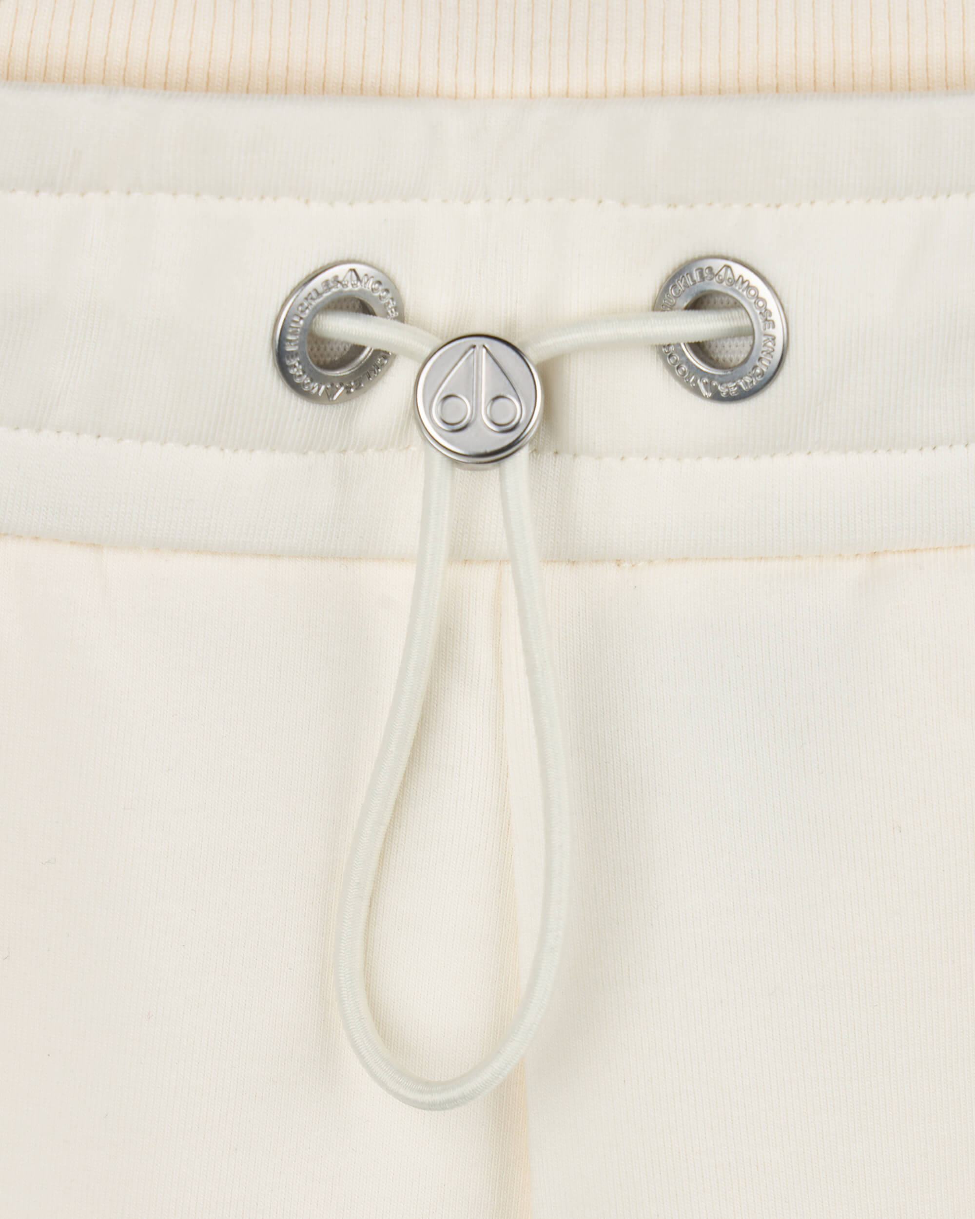 Moose Knuckles Womens MixMedia Drawstring Shorts Plaster M14LR798 Detail1