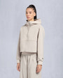 Moose Knuckles Womens MixMedia Pullover Hoodie MIST M14LS635 Front