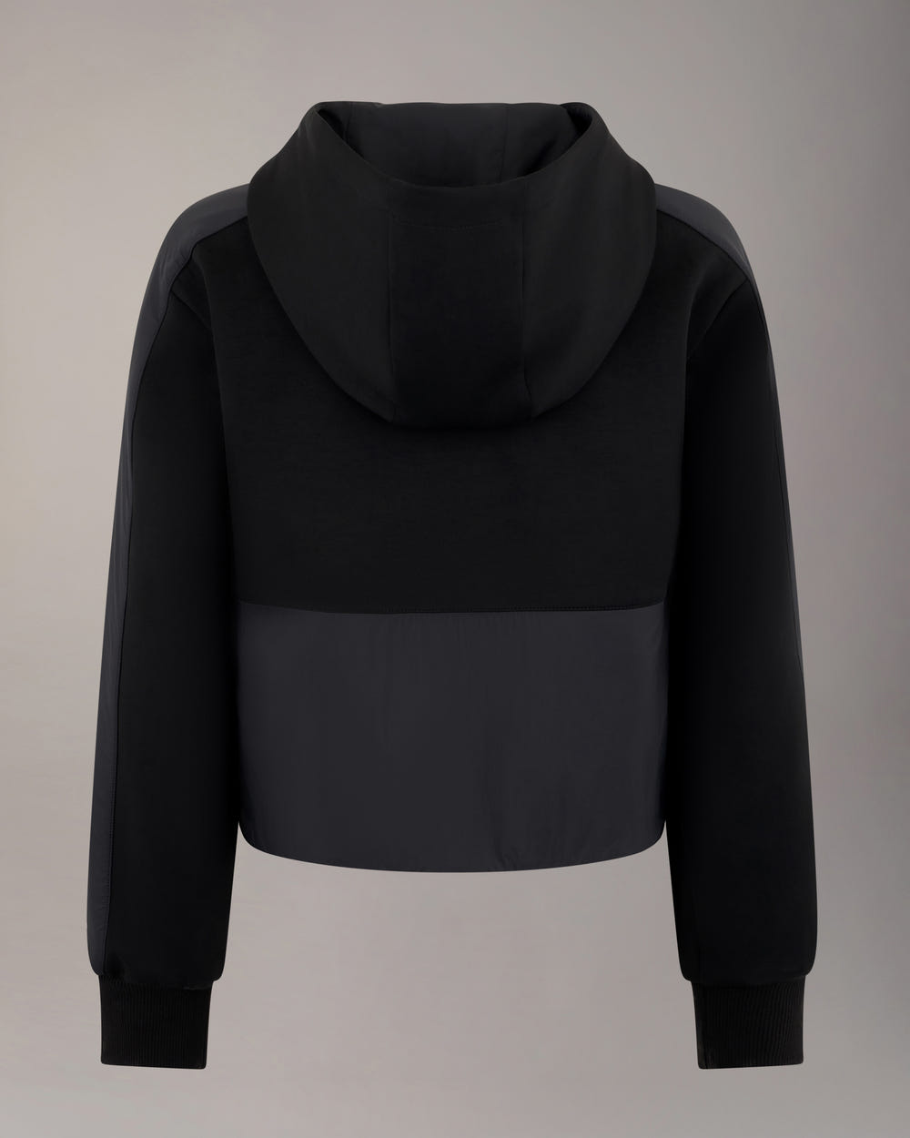 Moose Knuckles - M14LS635 - Mixed Media Hoodie - WOMENS - Black - Detail2