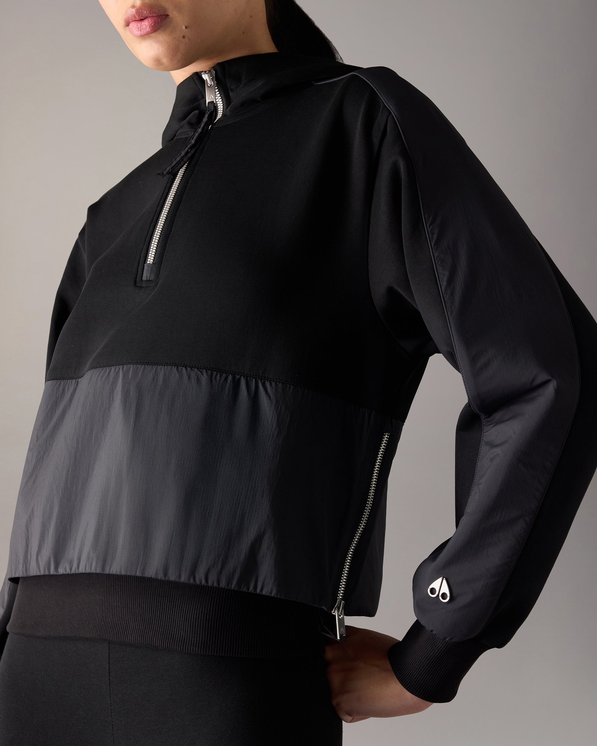 Mixed Media Neoprene Hoodie | Women | Moose Knuckles