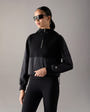 Moose Knuckles - M14LS635 - Mixed Media Hoodie - WOMENS - Black - Front