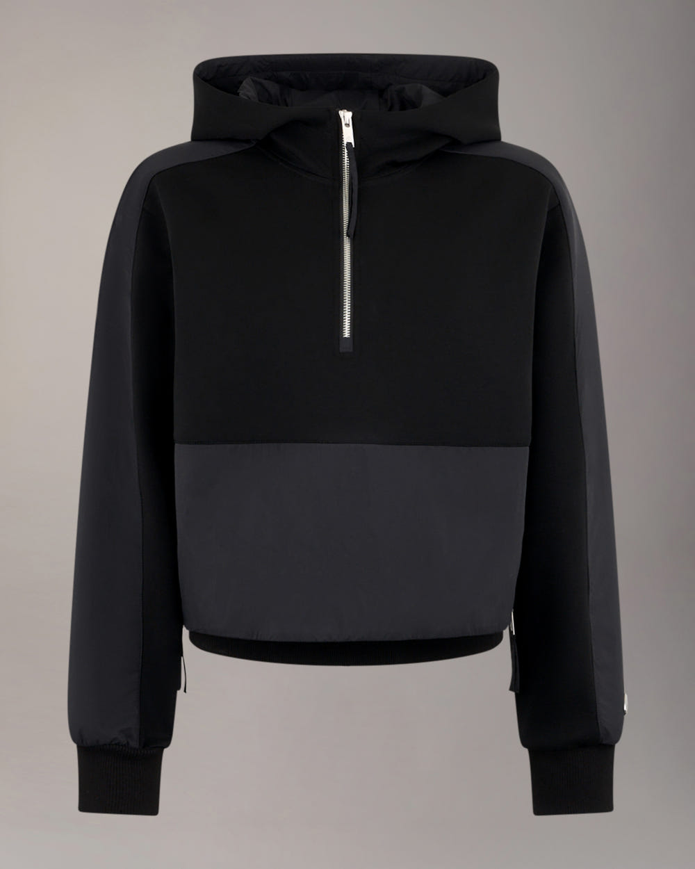 Moose Knuckles - M14LS635 - Mixed Media Hoodie - WOMENS - Black - GM