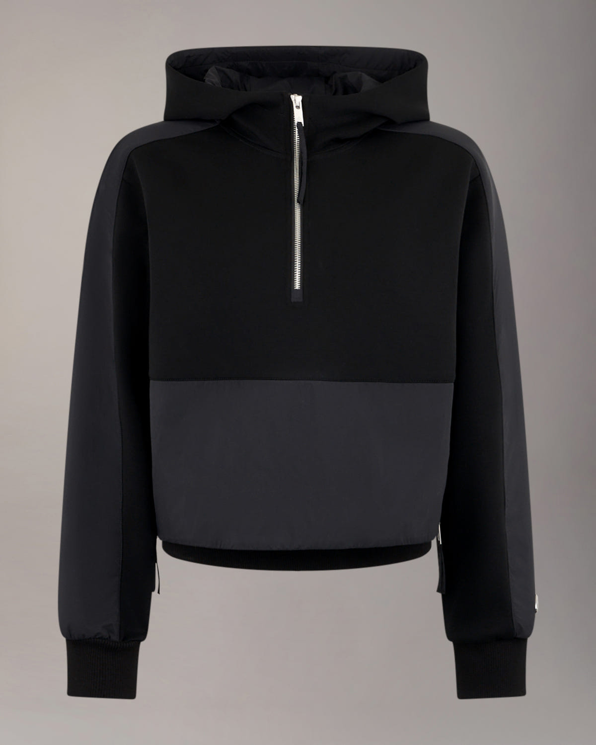 Moose Knuckles - M14LS635 - Mixed Media Hoodie - WOMENS - Black - GM