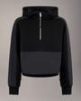Moose Knuckles - M14LS635 - Mixed Media Hoodie - WOMENS - Black - GM