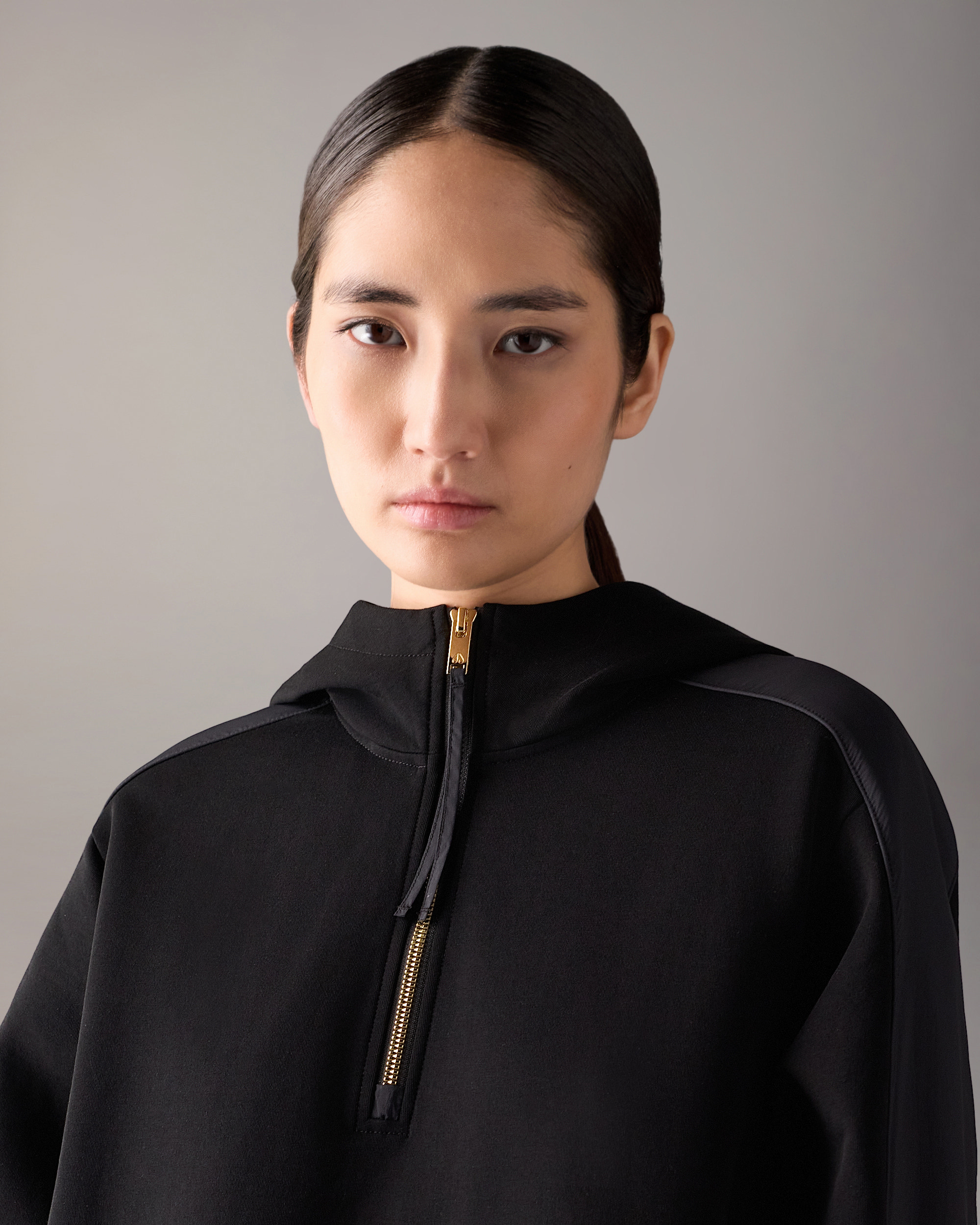 Moose Knuckles - M14LS635G - Gold Series Mixed Media Hoodie in Neoprene - WOMENS -  - Detail6