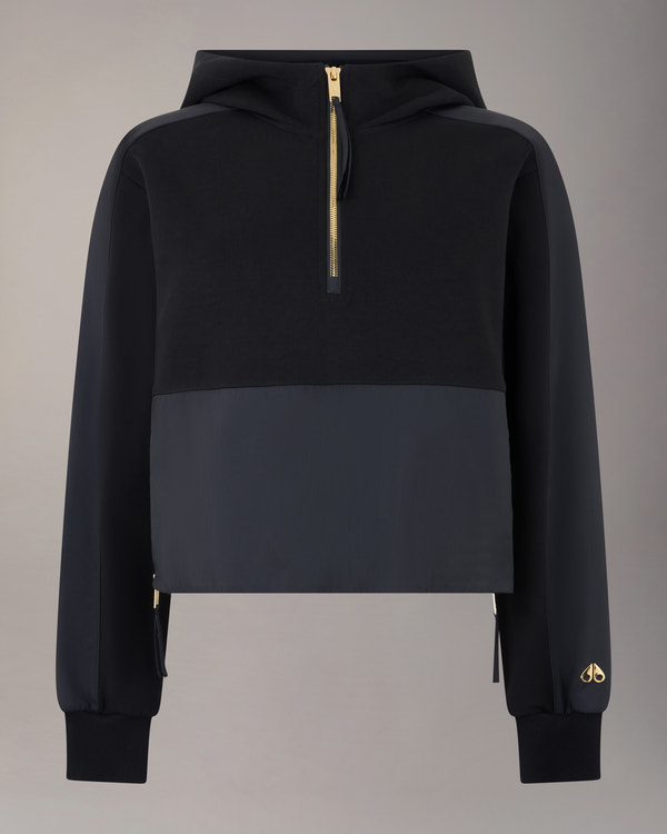 Moose Knuckles - M14LS635G - Gold Series Mixed Media Hoodie in Neoprene - WOMENS -  - GM