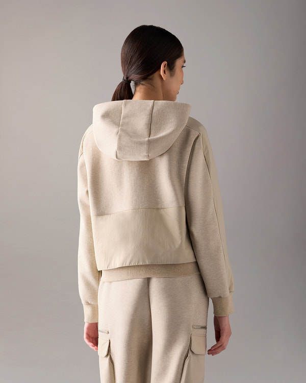 Moose Knuckles - M14LS635H - Mixed Media Neoprene Hoodie - WOMENS -  - Back