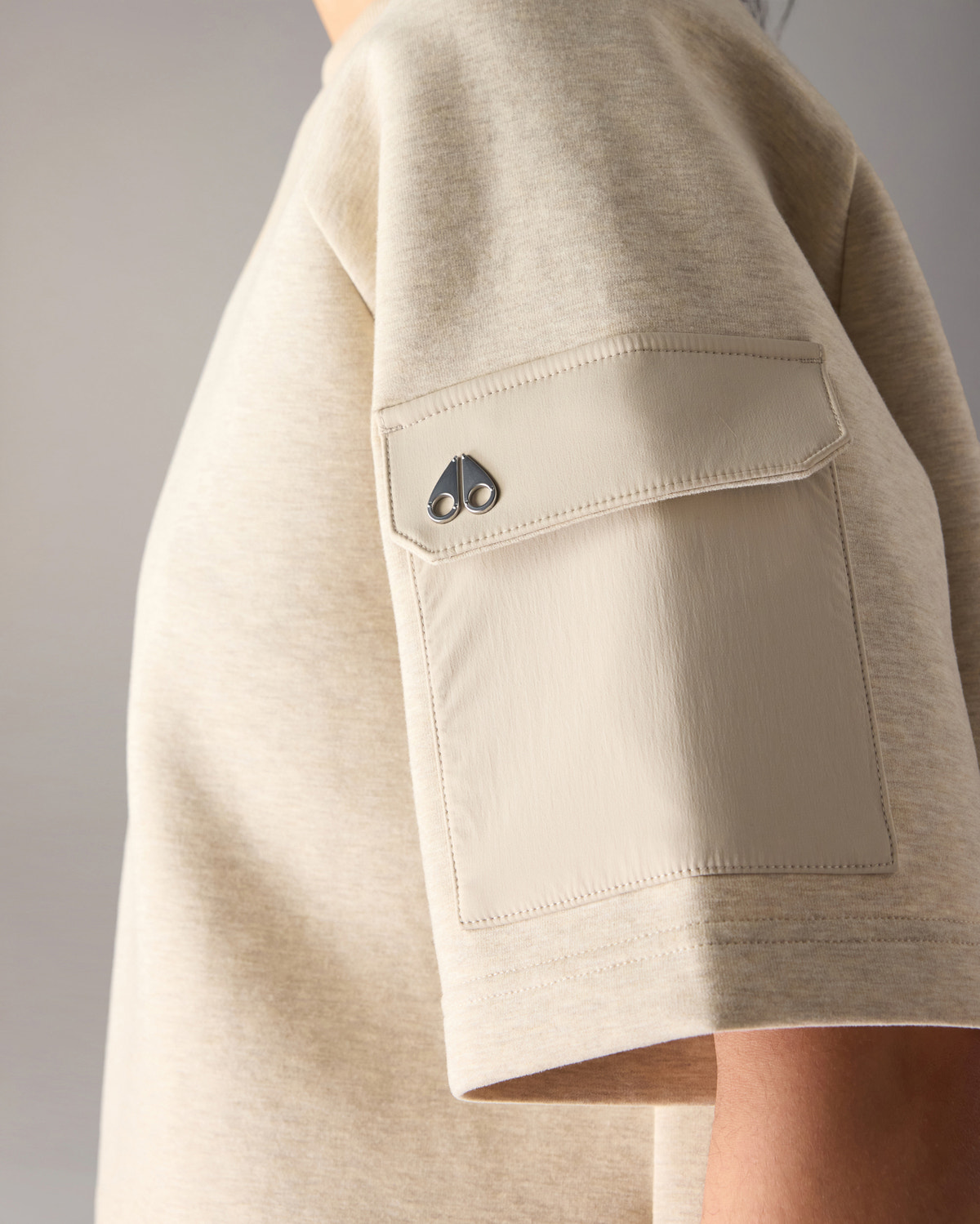 Moose Knuckles - M14LT741H - Mixed Media Neoprene T-Shirt - WOMENS -  - Detail6