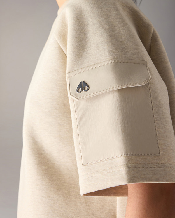 Moose Knuckles - M14LT741H - Mixed Media Neoprene T-Shirt - WOMENS -  - Detail6