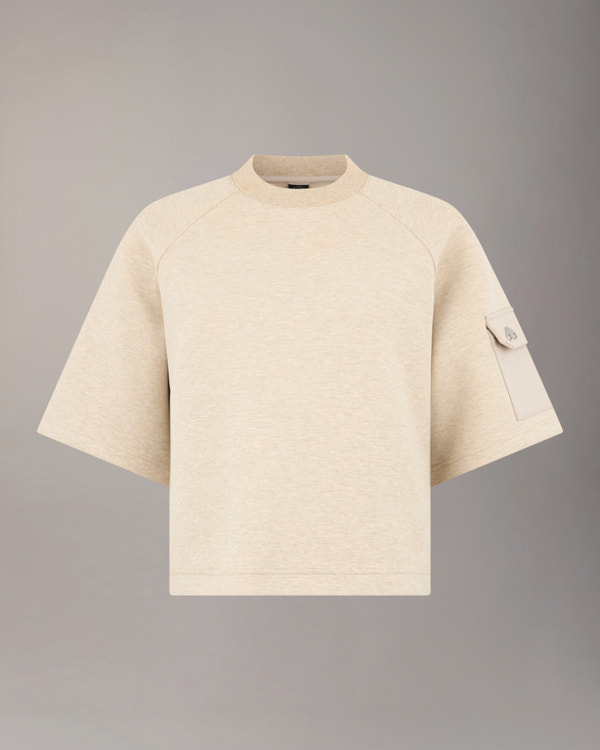 Moose Knuckles - M14LT741H - Mixed Media Neoprene T-Shirt - WOMENS -  - GM