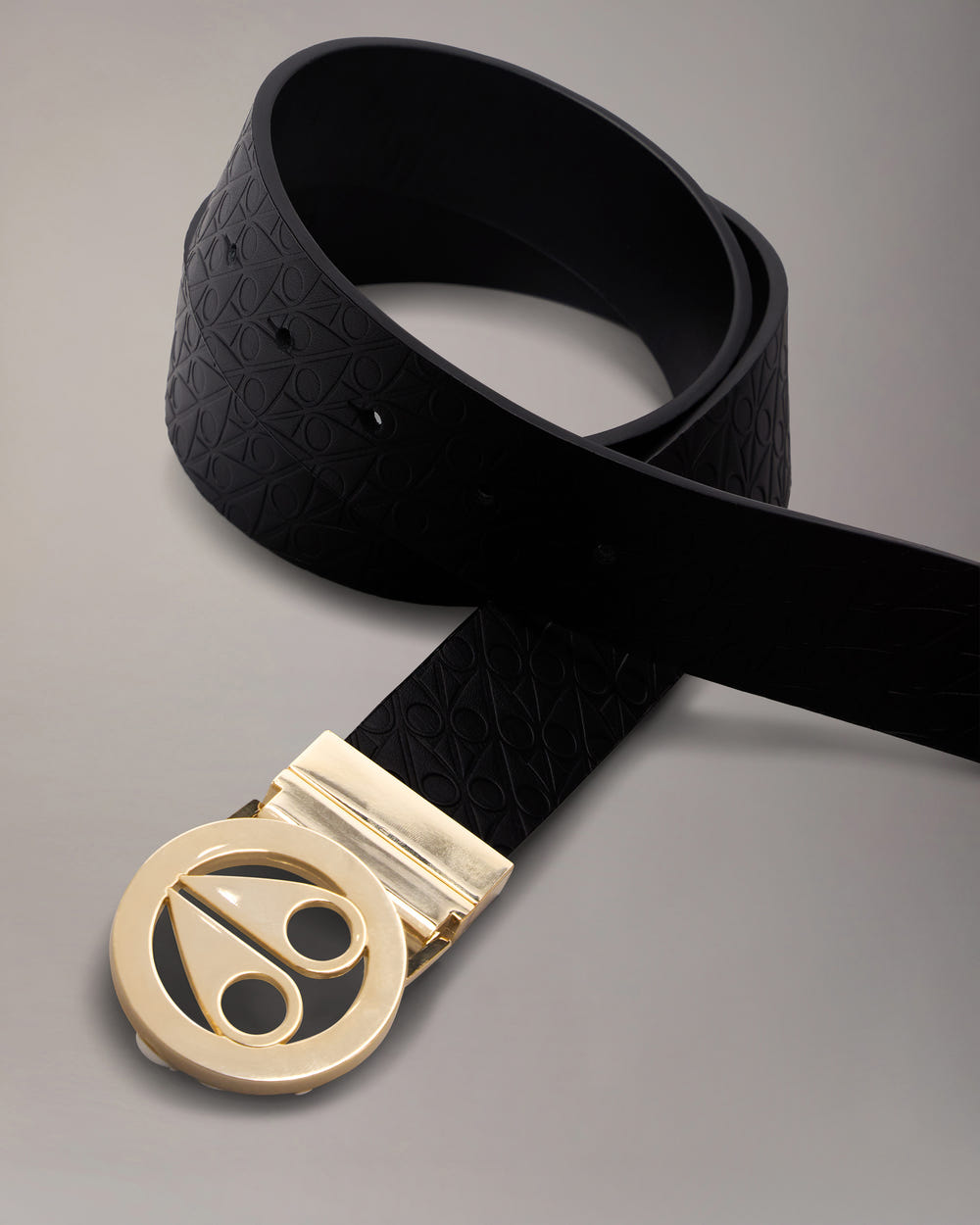 Moose Knuckles - M14MA529G - Gold Series Circular Logo Icon Belt - ACCESSORIES - Gold - Detail1