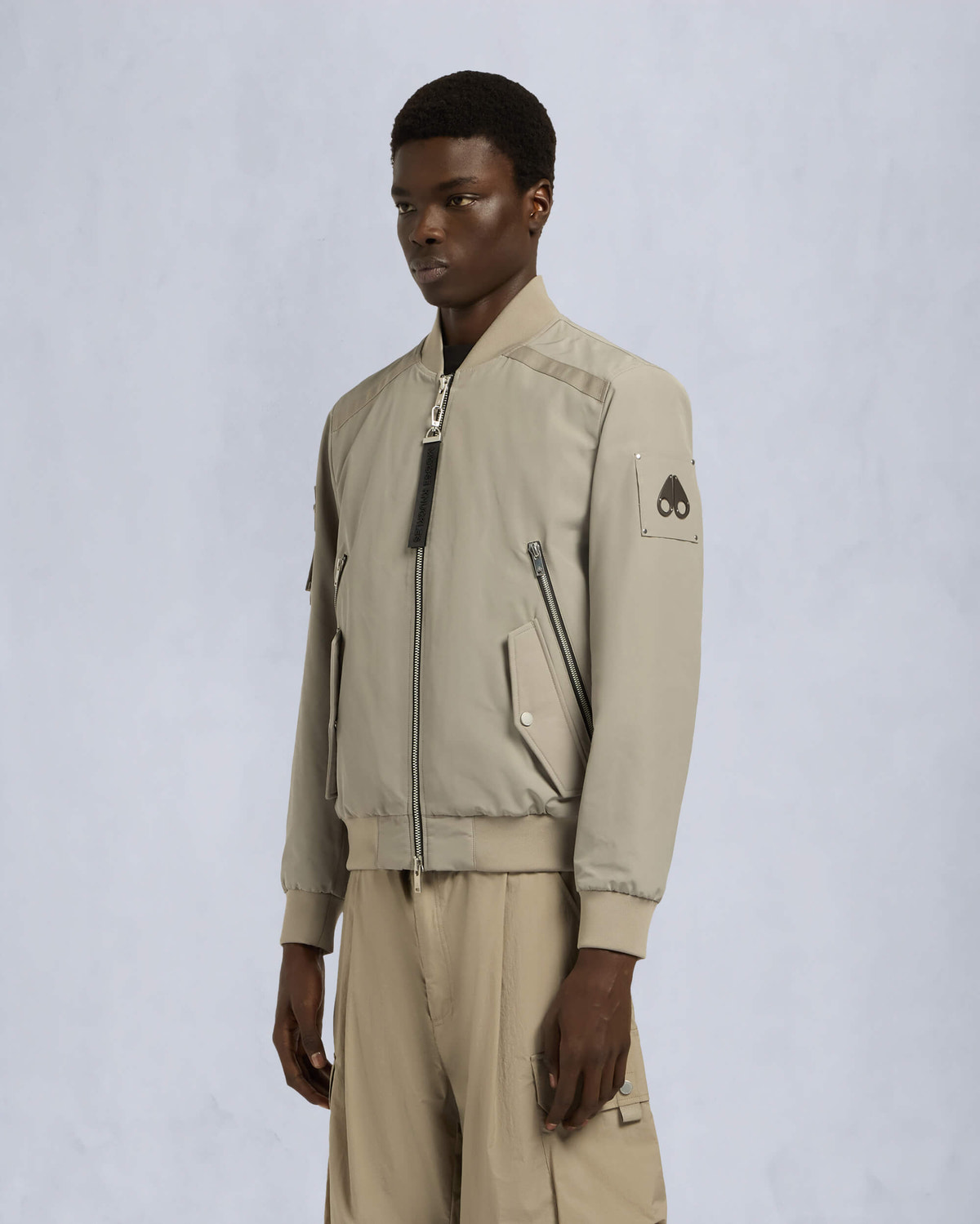 Moose Knuckles Mens Courville Bomber Dusk M14MB003 Front