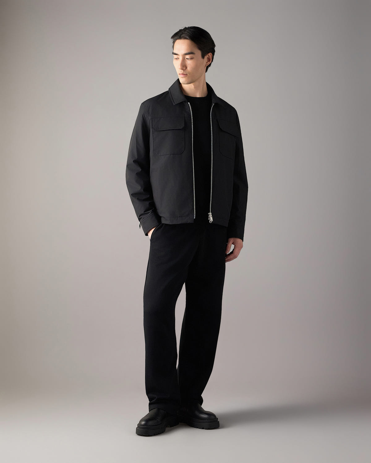 Moose Knuckles - M14MJ115 - Jacques Shirt Jacket - MENS - Black - Front