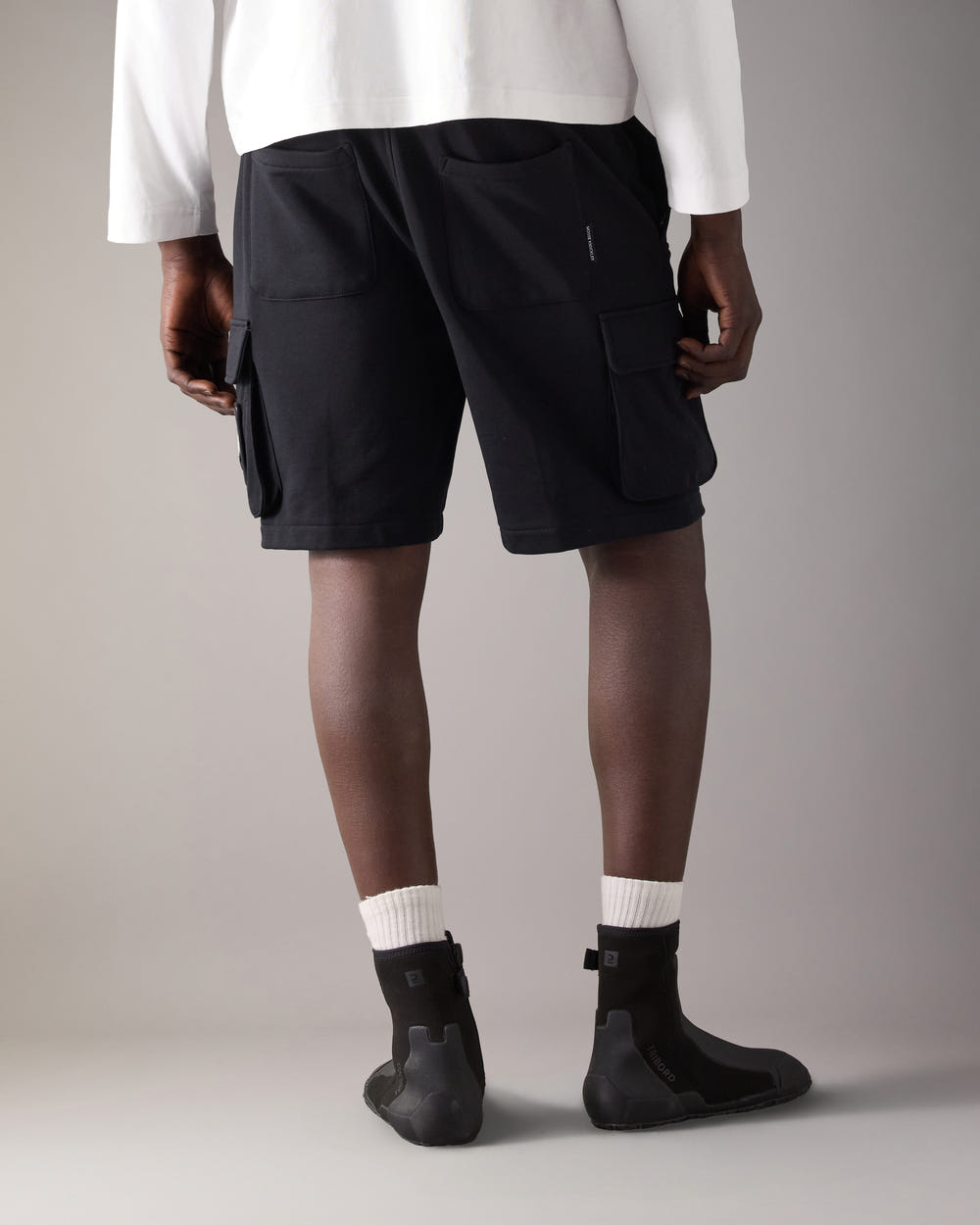 Moose Knuckles - M14MR794 - Hartsfield Cargo Shorts - MENS - Black - Back
