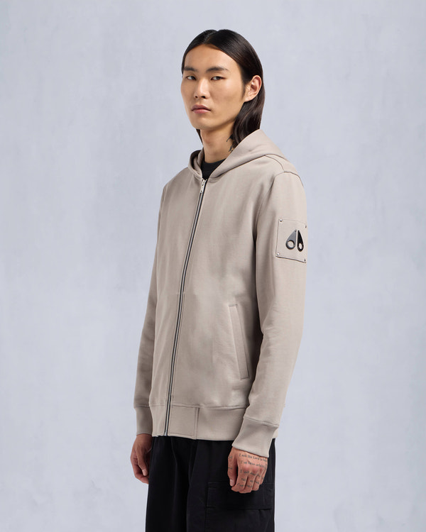 Moose Knuckles Mens Hartsfield Zip-Up Hoodie Dusk M14MS609 Front