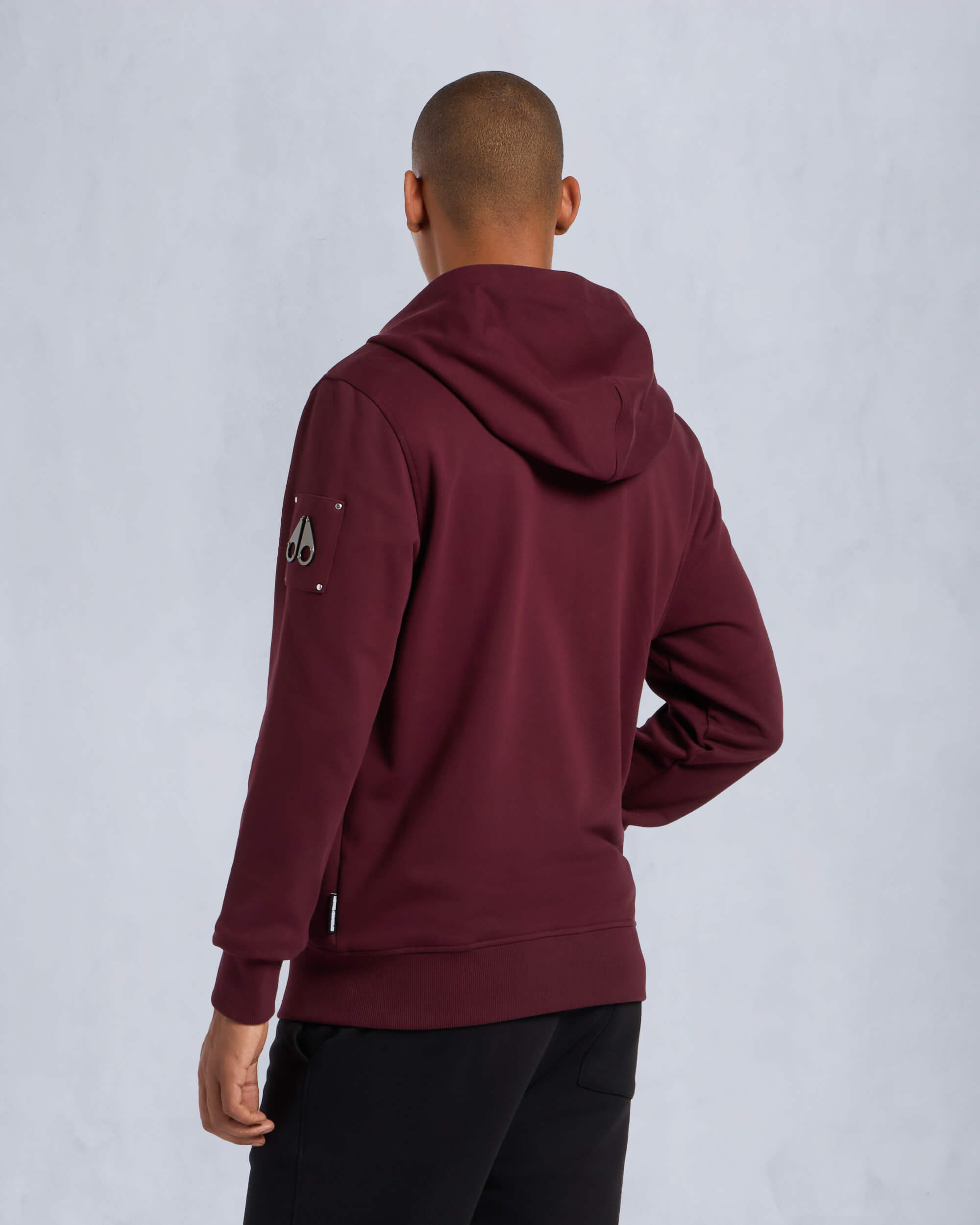 Moose Knuckles - M14MS609 - Hartsfield Zip-Up Hoodie - MENS - Beet - Back
