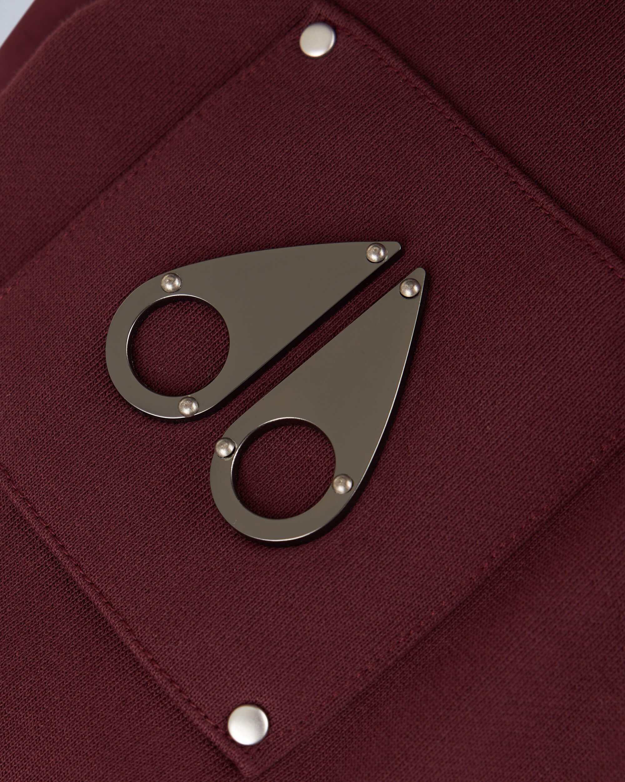 Moose Knuckles - M14MS609 - Hartsfield Zip-Up Hoodie - MENS - Beet - Detail1
