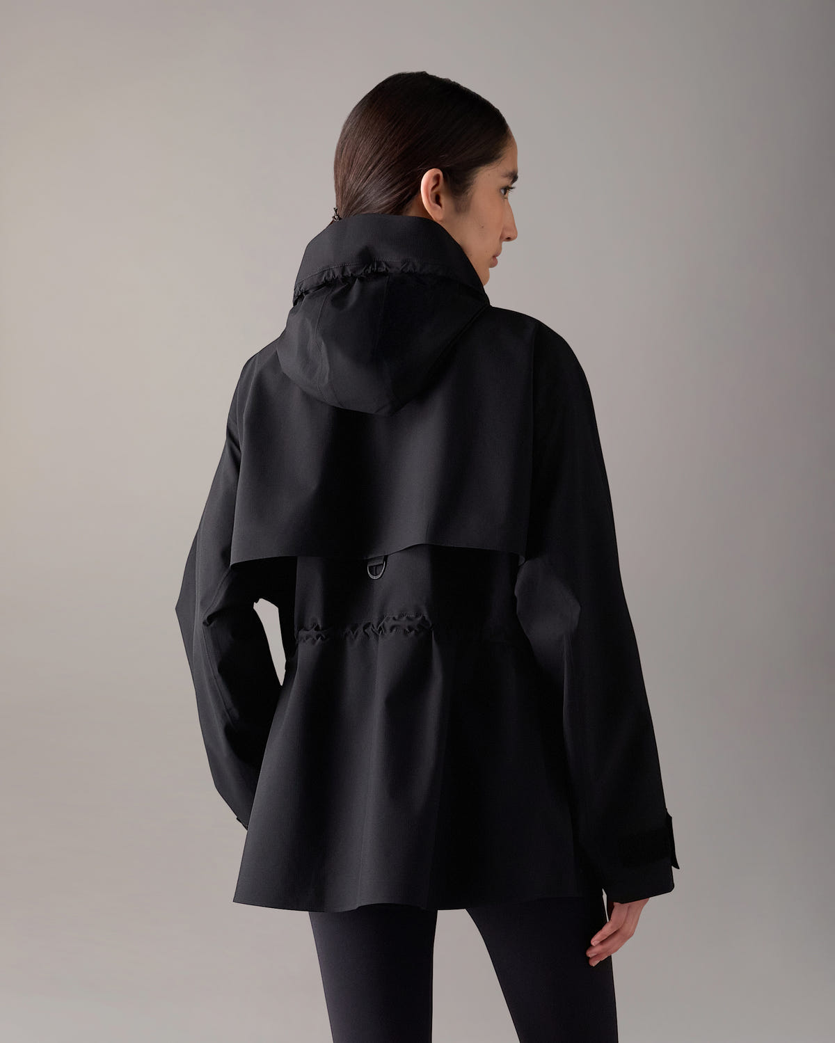 Moose Knuckles - M15LJ126 - Laurier Rain Jacket - WOMENS - Black - Back