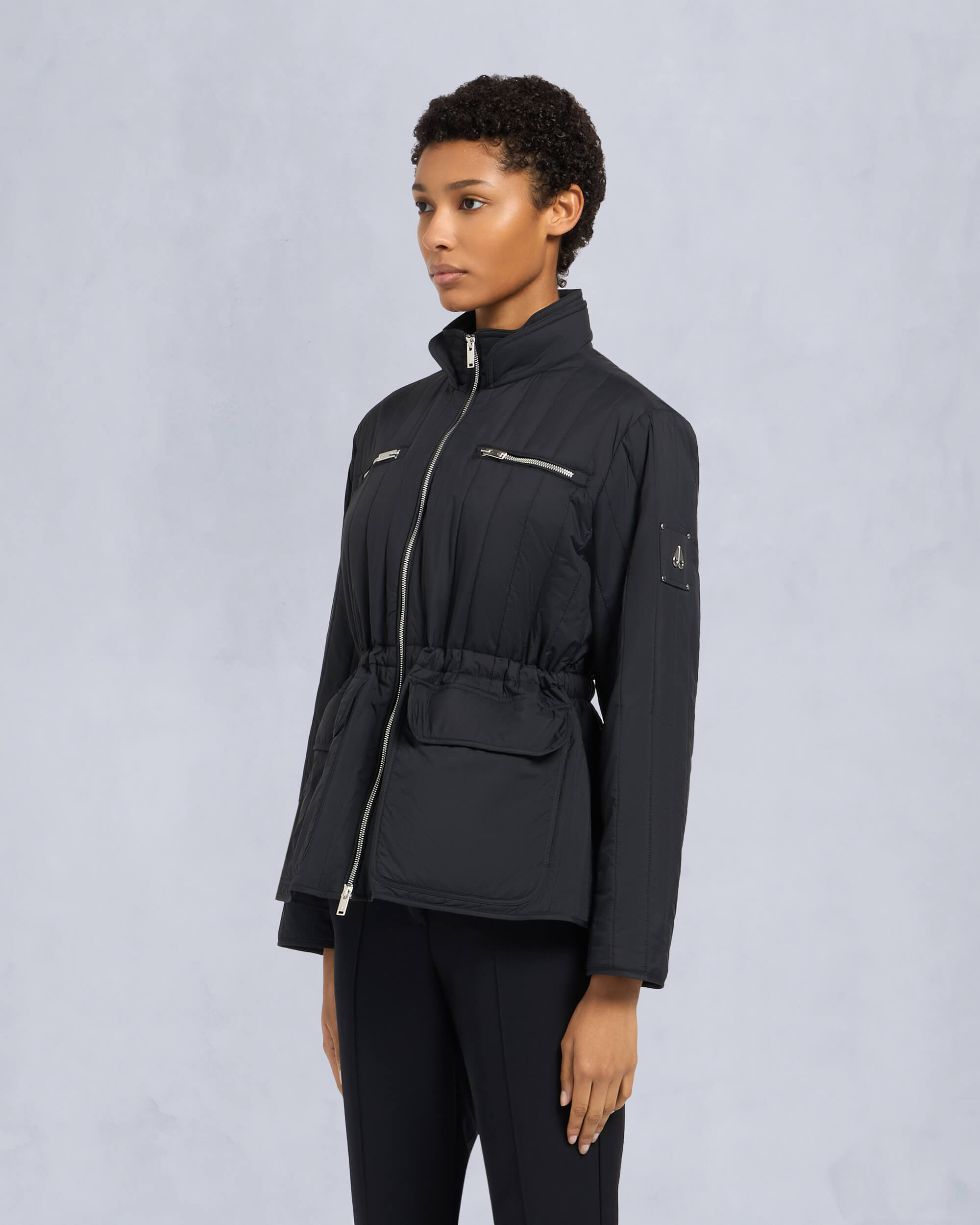 Moose Knuckles Womens Lakeshore Jacket Black M15LJ156 Front