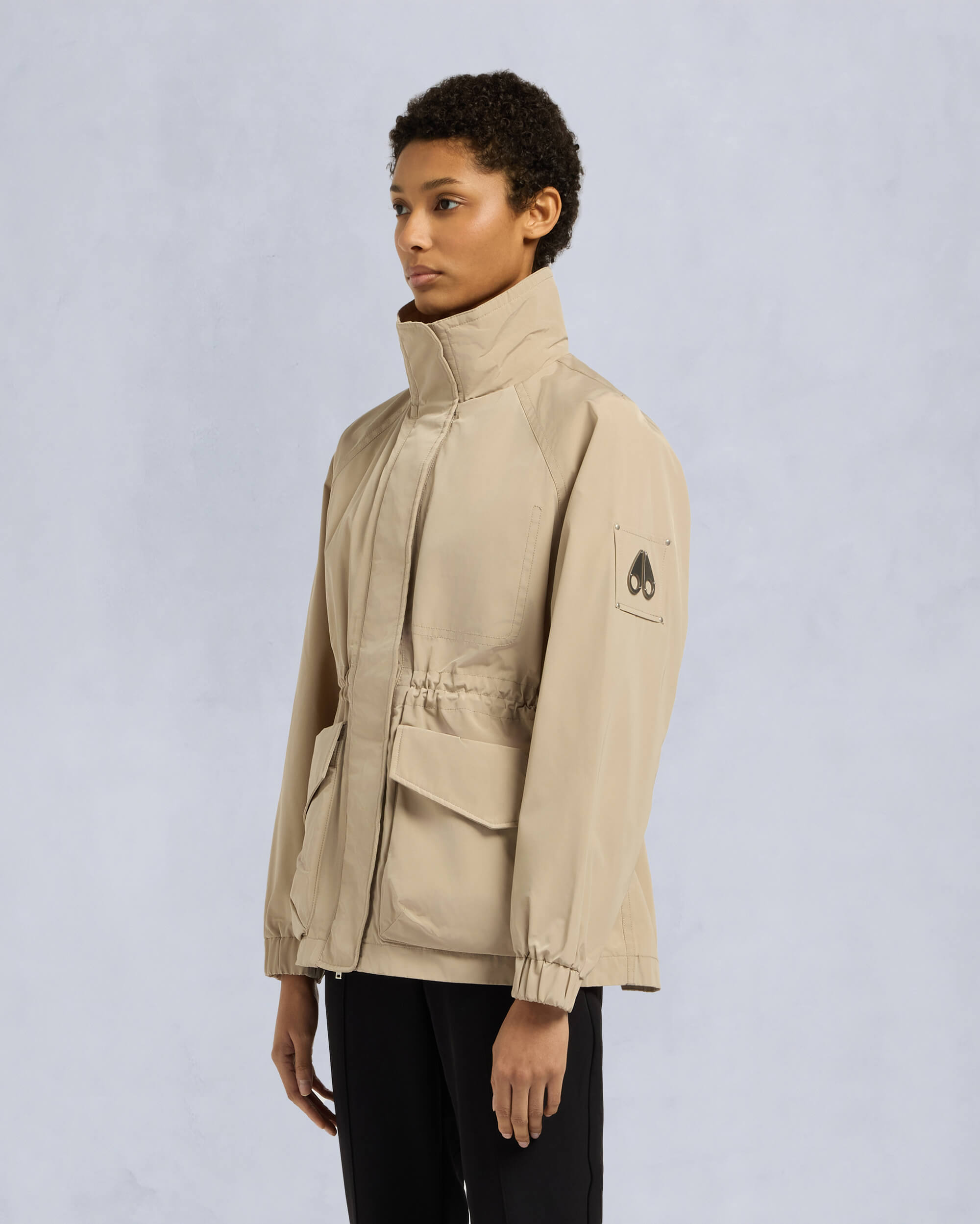 Moose Knuckles Womens Rosemont Windbreaker TANNED M15LJ169 Front