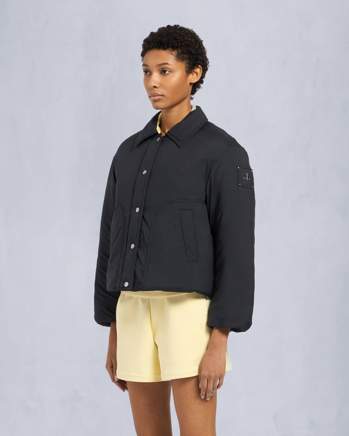 Moose Knuckles Womens Jolicoeur Shirt Jacket Black M15LJ182 Front