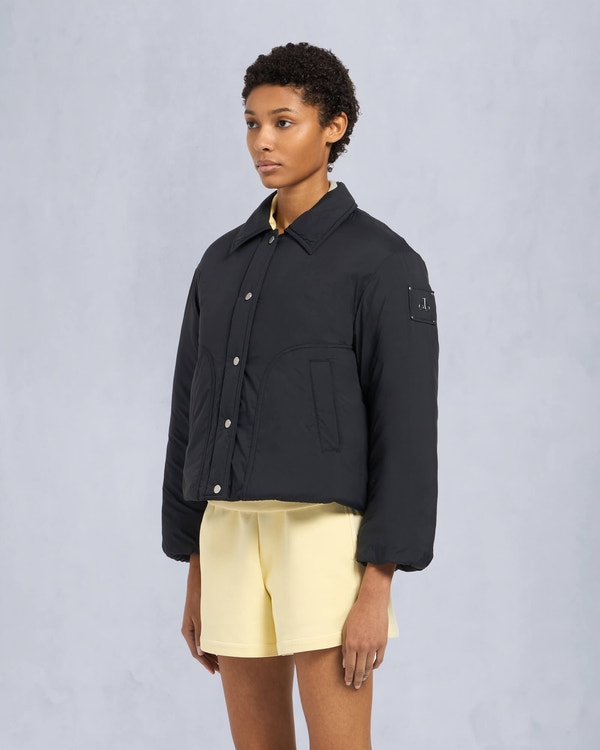 Moose Knuckles Womens Jolicoeur Shirt Jacket Black M15LJ182 Front