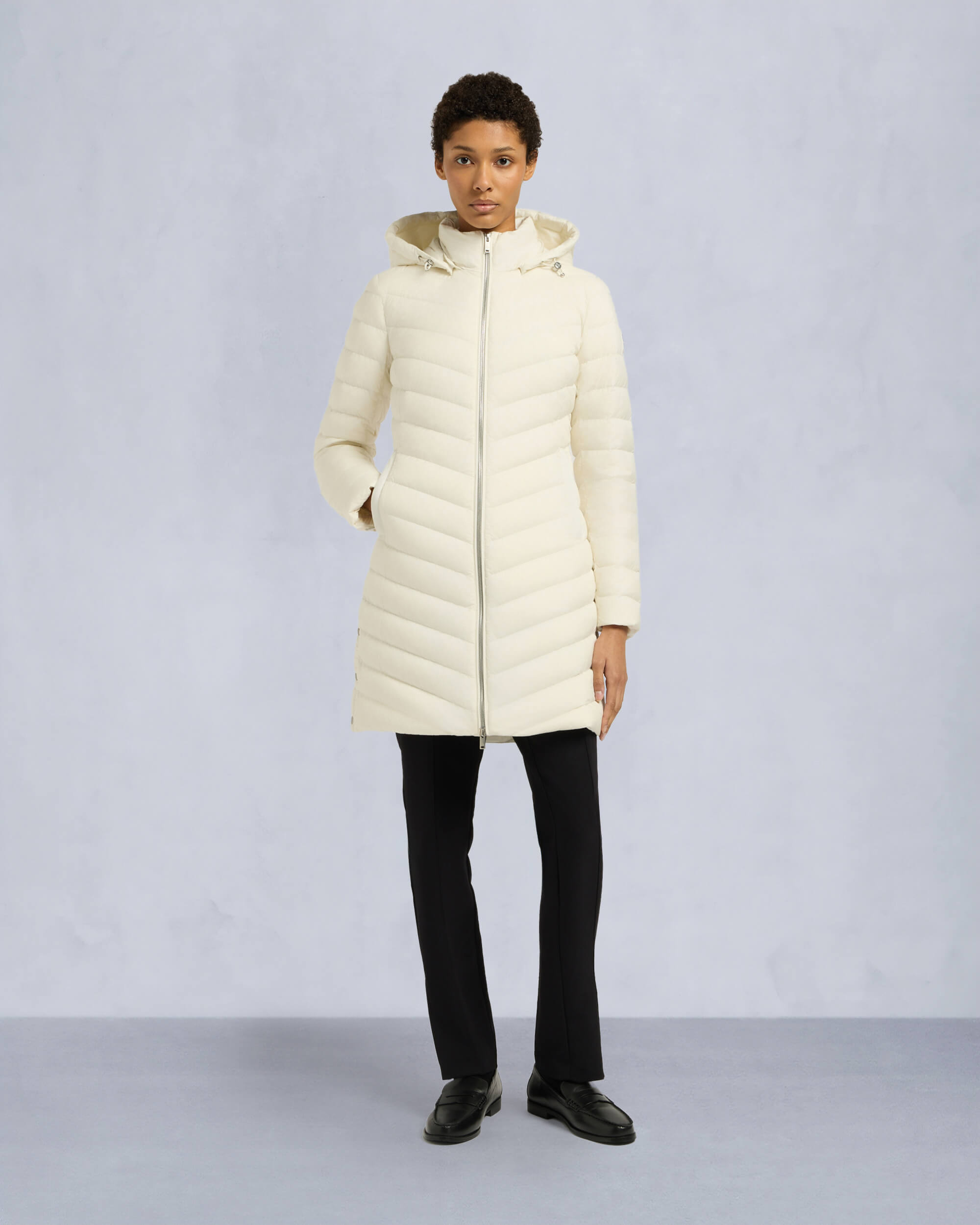 Moose Knuckles Womens Dally Air Down Parka Plaster M15LP207 Front Category