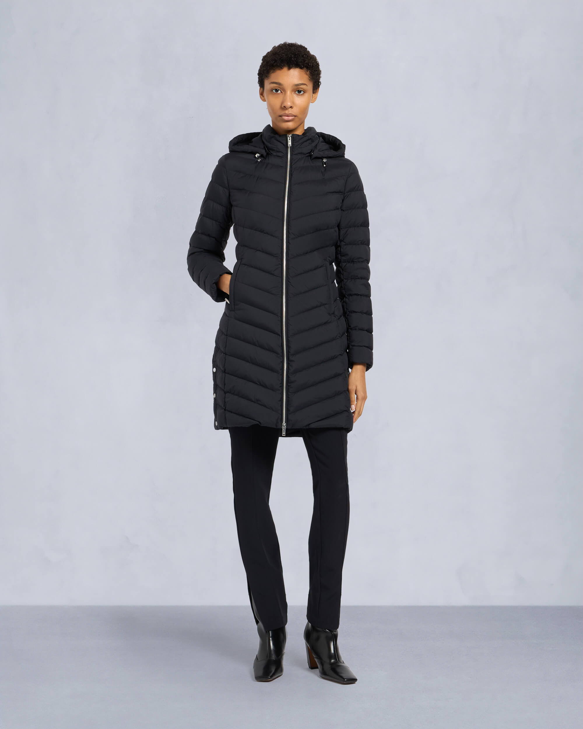 Moose Knuckles Womens Dally Air Down Parka Black M15LP207 Front Category