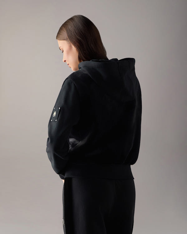 Moose Knuckles - M15LS610 - Roslyn Bunny Hoodie - WOMENS - Black - Back