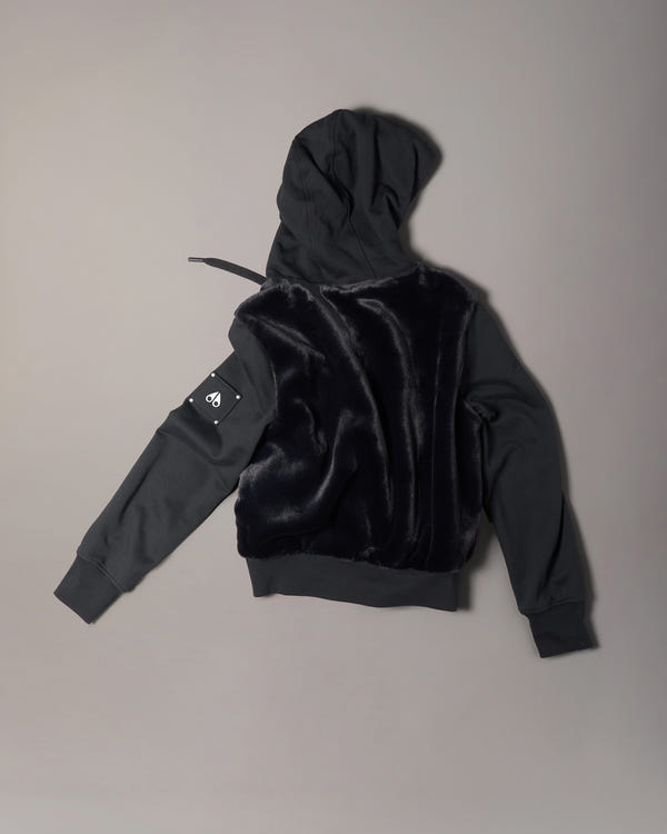 Moose Knuckles - M15LS610 - Roslyn Bunny Hoodie - WOMENS - Black - Detail10